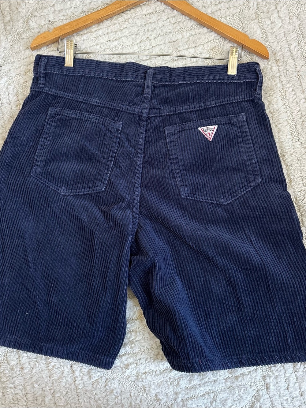 Guess 90s high waisted Navy Corduroy Shorts
